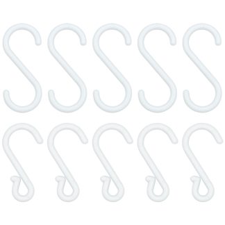 S Hooks White Plastic Hangers