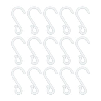 S Hooks Type 2 48mm White Plastic Hangers