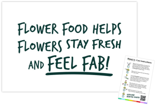 "Feel Fab" Care Instructions - 60mm x 90mm OASIS® Florist Cards