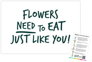 "Need to Eat" Care Instructions - 60mm x 90mm OASIS® Florist Cards