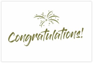 Congratulations! Gold Script - 60mm x 90mm OASIS® Florist Cards