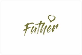 Father Gold Script - 60mm x 90mm OASIS® Florist Cards