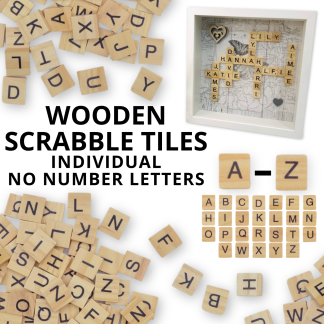 No Number Value Wooden Scrabble Tiles