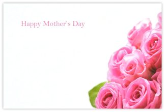Happy Mother's Day (Pink Rose Bouquet) - 60mm x 90mm Florist Cards