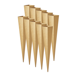 Brown Mila Rose Single Flower Cones - 54cm - OASIS® Flower Sleeves