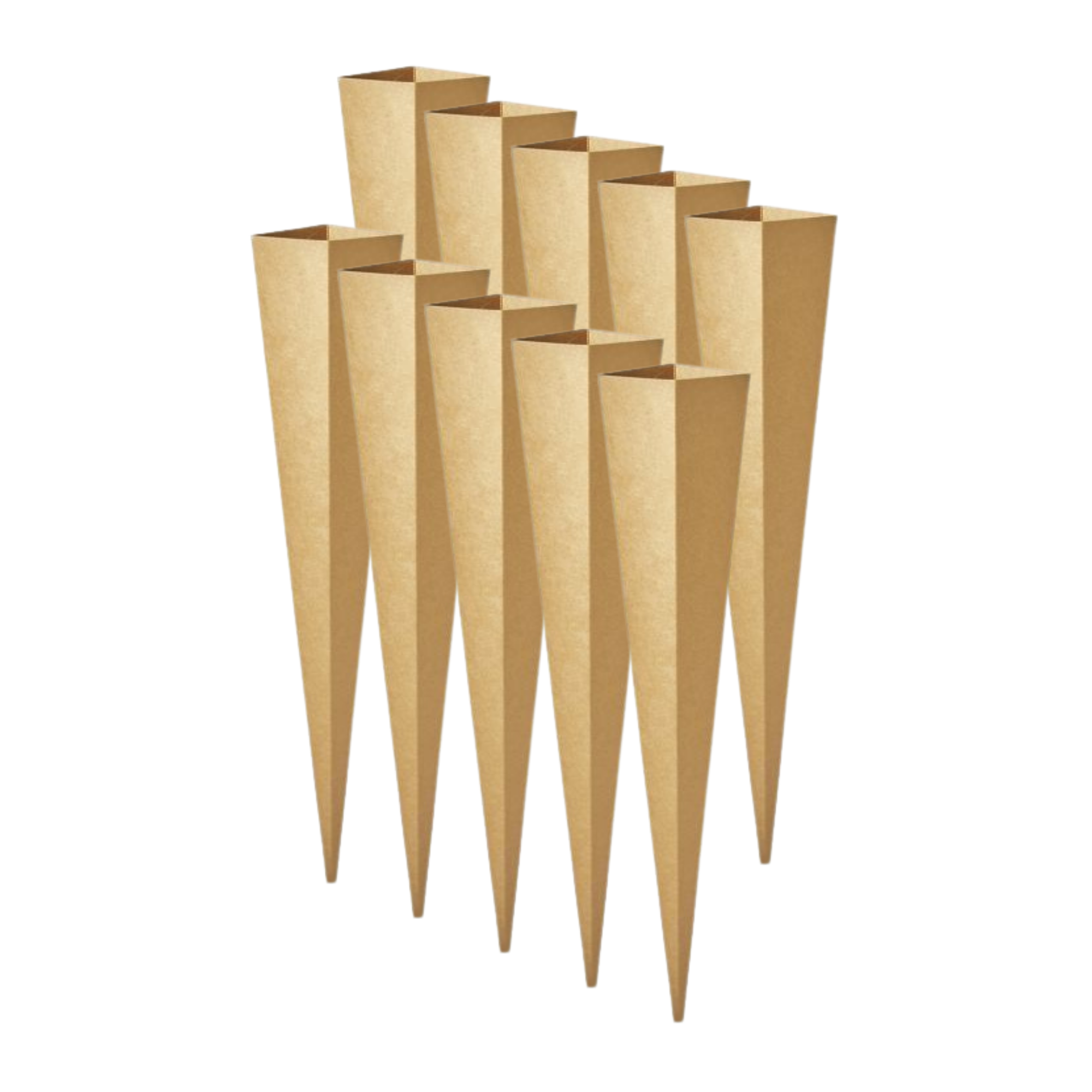 Brown Mila Rose Single Flower Cones - 54cm - OASIS® Flower Sleeves