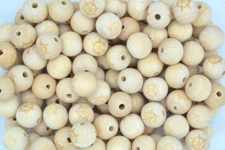 Helm - Papaya Wooden Beads - 20mm x 18mm with 4mm Hole