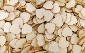 12mm Natural Mini Wooden Hearts