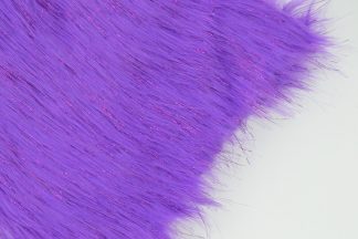 Purple Long Pile Tinsel Fur Fabric 50mm Pile - Various Colours and Sizes - Fake Fur Toy Making