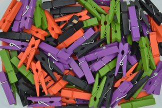 35mm Halloween Mix Mini Wooden Pegs