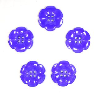 63mm Purple Large Flower Buttons - Sewing Clown Decoration
