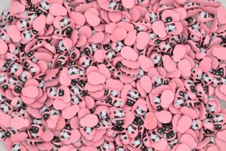 9x12mm Pink No Adhesive Bees - For Scrapbooking/Card Making