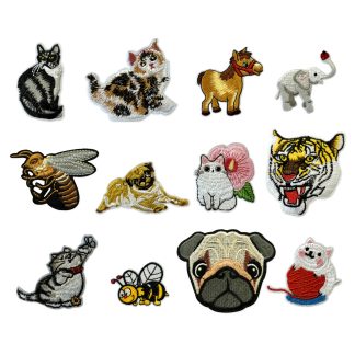 Animals Set of 12 (Set 05) - Sew/Iron On Embroidered Patches