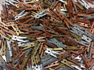 35mm Shiny Mix Mini Wooden Pegs