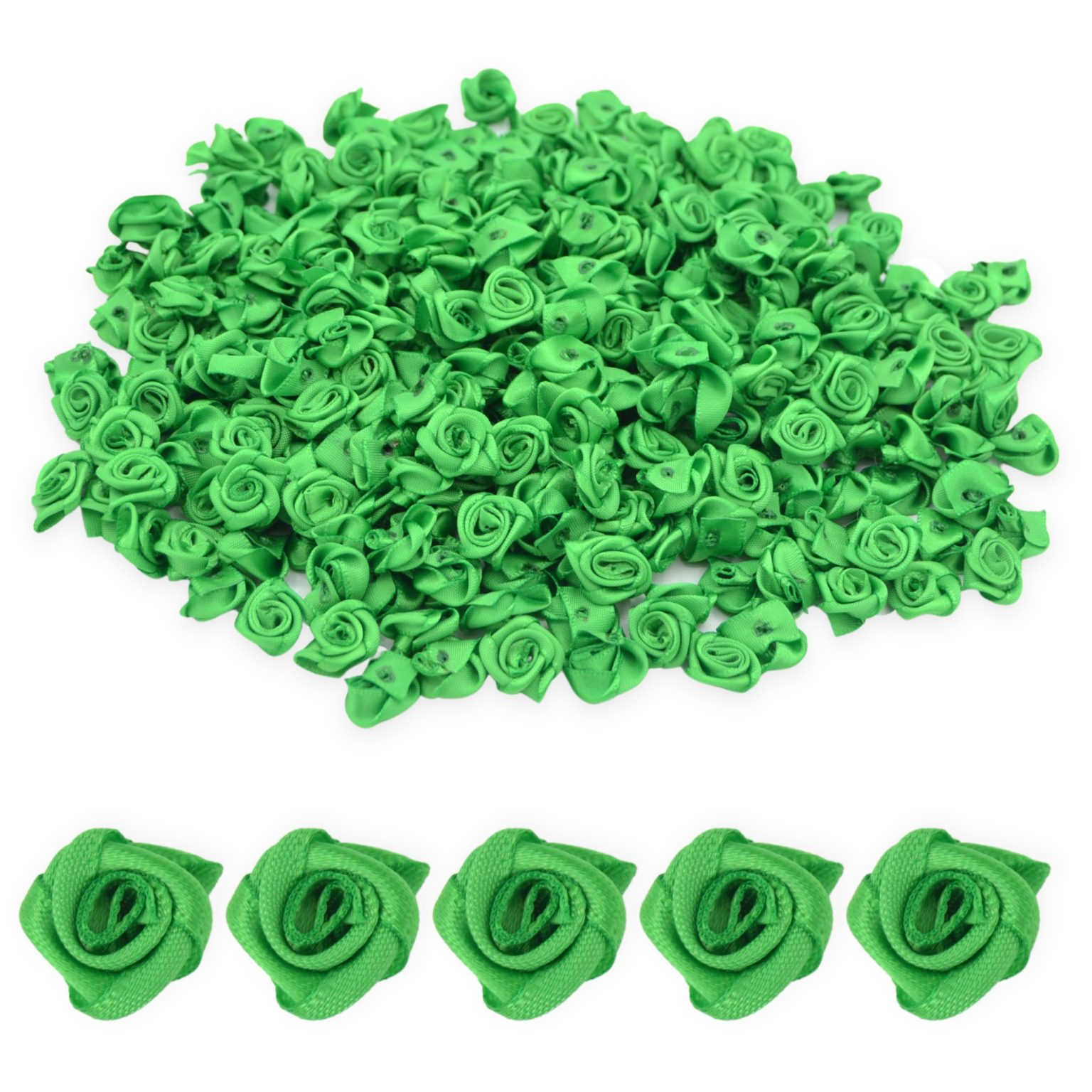 Green 15mm Satin Ribbon Roses CelloExpress green-15mm-satin-ribbon-roses-celloexpress