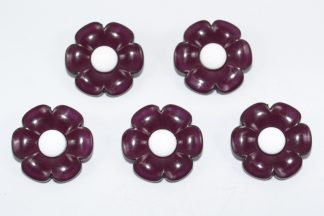 29mm Plum Flower Shank Button with White Centre - Sewing Clown Decoration