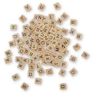 Mixed No Number Letters Wooden Scrabble Tile Bags