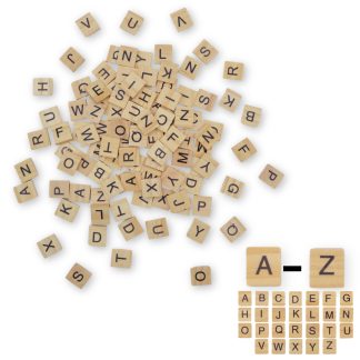 No Number Value Wooden Scrabble Tiles