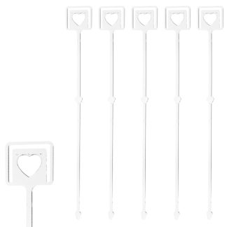 Square Hearts Clear Card Holders - Florist Cardettes