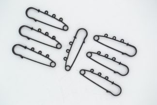 60mm Black Kilt Pins With Rings