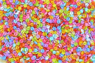 6mm Flowers - Mixed Colours - Mini Buttons for Dolls & Soft Toys Clothes