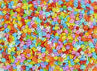 6mm Hearts - Mixed Colours - Mini Buttons for Dolls & Soft Toys Clothes
