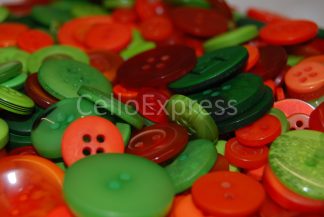 LARGE RED & GREEN Buttons - Mixed Sizes for Sewing and Crafting 25mm to 40mm