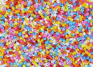 6mm Stars - Mixed Colours - Mini Buttons for Dolls & Soft Toys Clothes