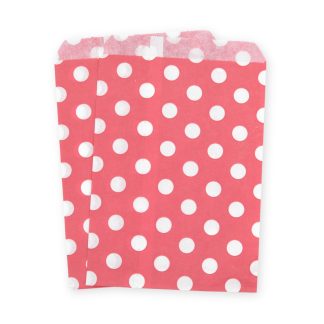 7" x 9" Red Polka Dot Paper Sweet Party Bags
