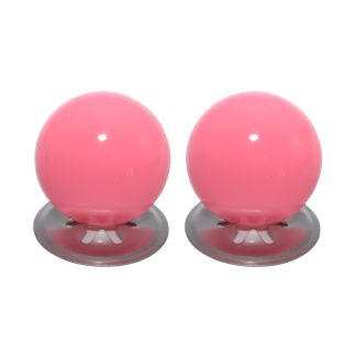 18mm Solid Pink Eyes with Metal Backs