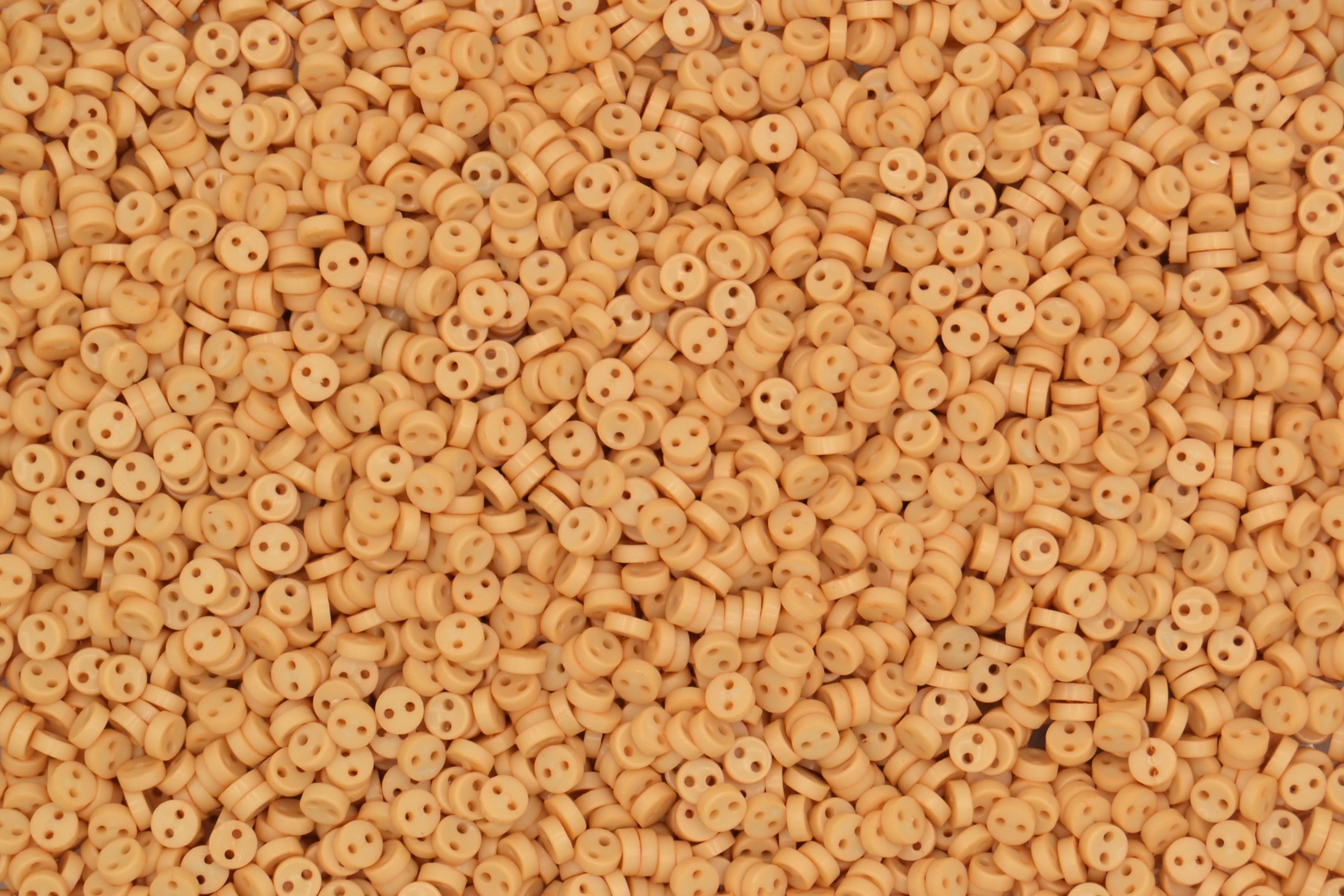 5mm Caramel Round Mini Doll Buttons - Dolls & Soft Toys Clothes