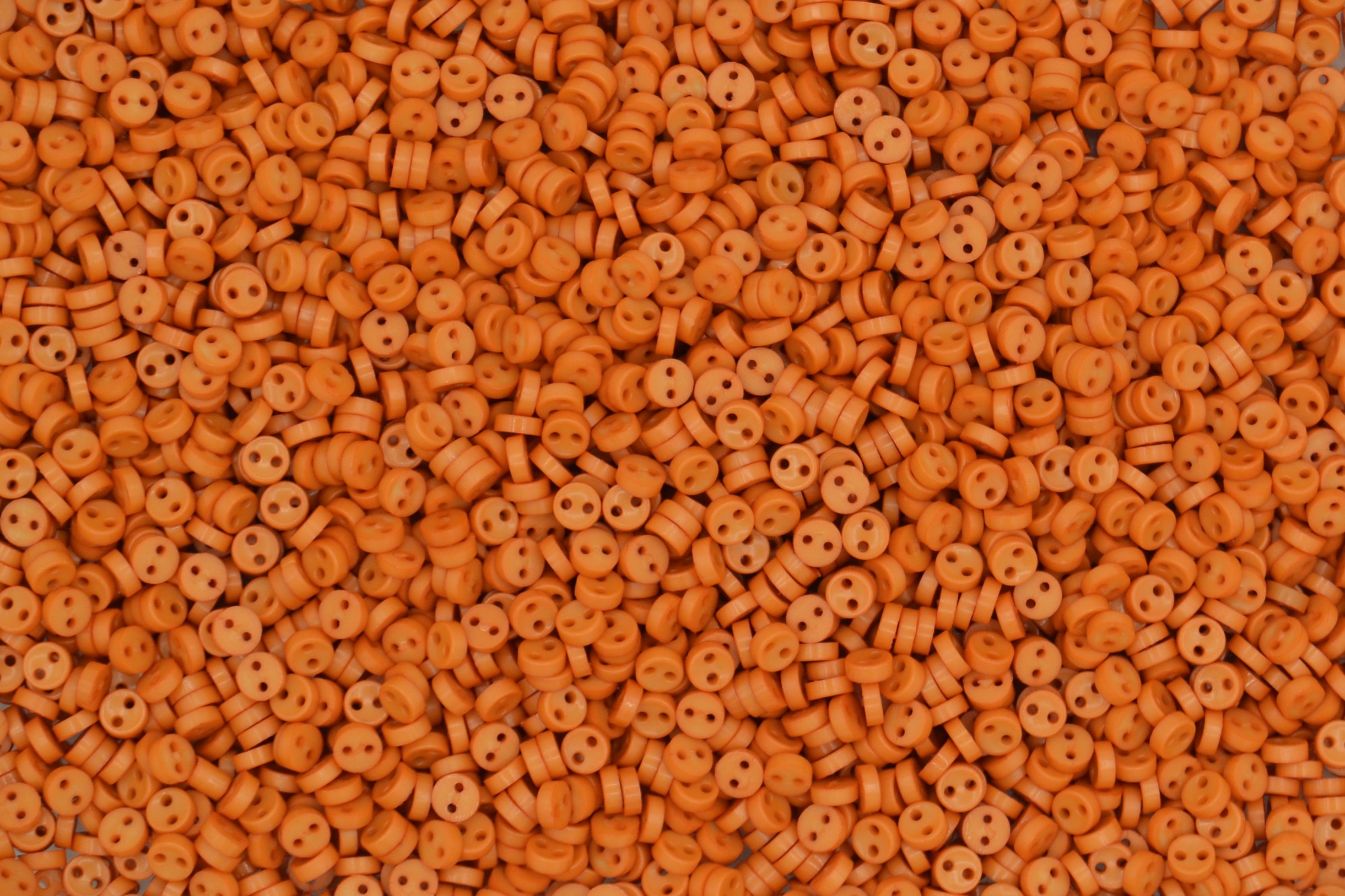 5mm Orange Round Mini Doll Buttons - Dolls & Soft Toys Clothes