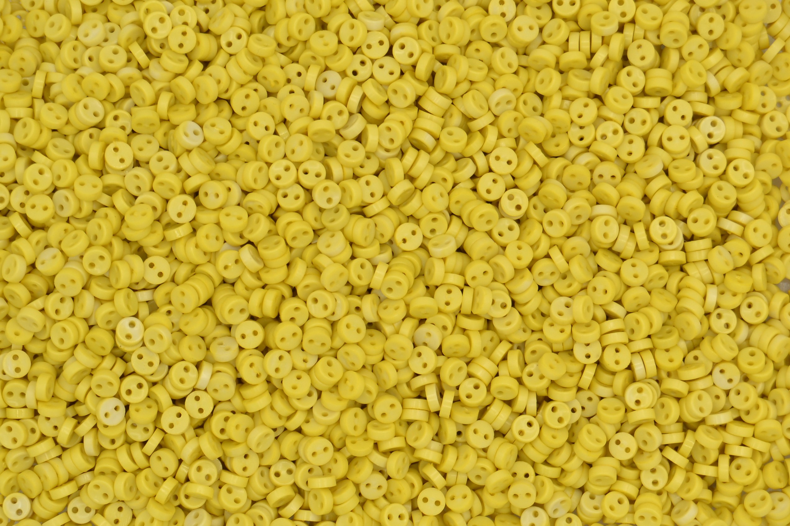 5mm Yellow Round Mini Doll Buttons - Dolls & Soft Toys Clothes
