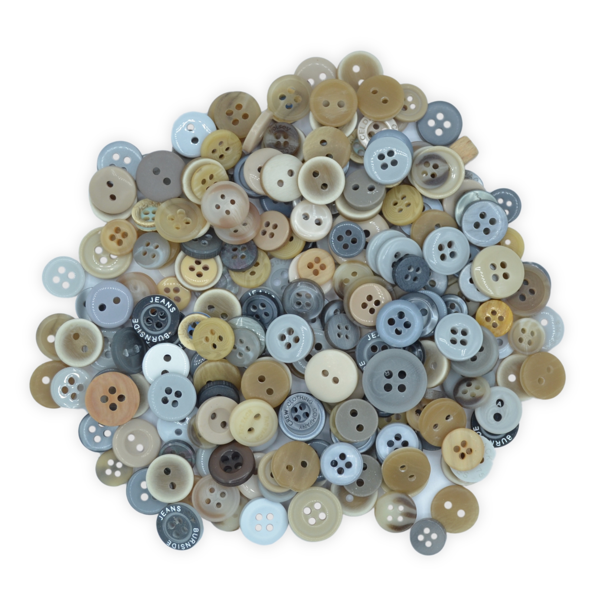 Tiny Pebble Mix Buttons - Mixed Small Sizes