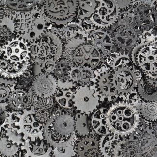 Mixed Pack 14 Steampunk Cogs - Gun Metal