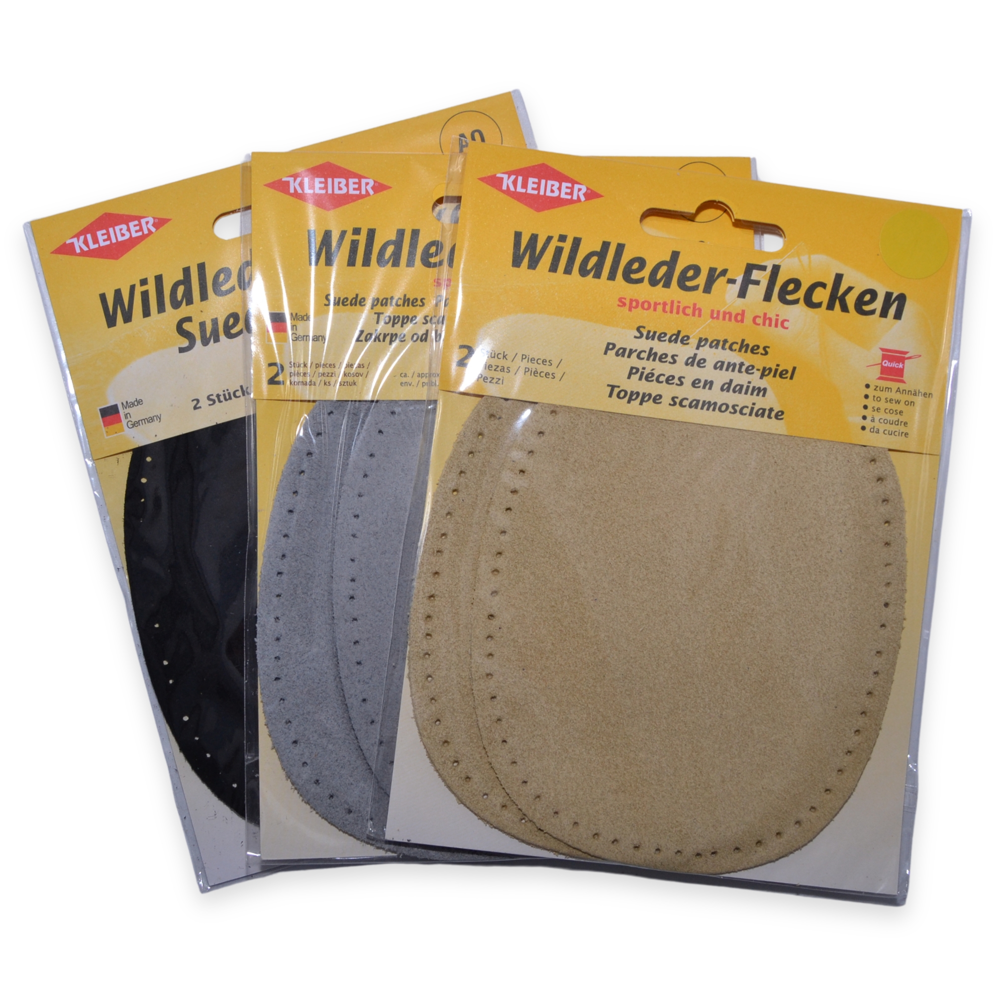 Kleiber Beige Suede - 125mm x 100mm Elbow Patches - Image 2