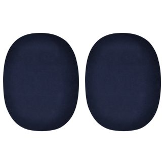 Kleiber Dark Blue Faux Velour Leather - 125mm x 100mm Elbow Patches
