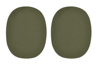 Kleiber Olive Green Faux Velour Leather - 125mm x 100mm Elbow Patches