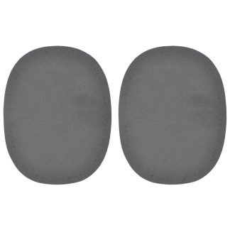 Kleiber Medium Grey Faux Velour Leather - 125mm x 100mm Elbow Patches