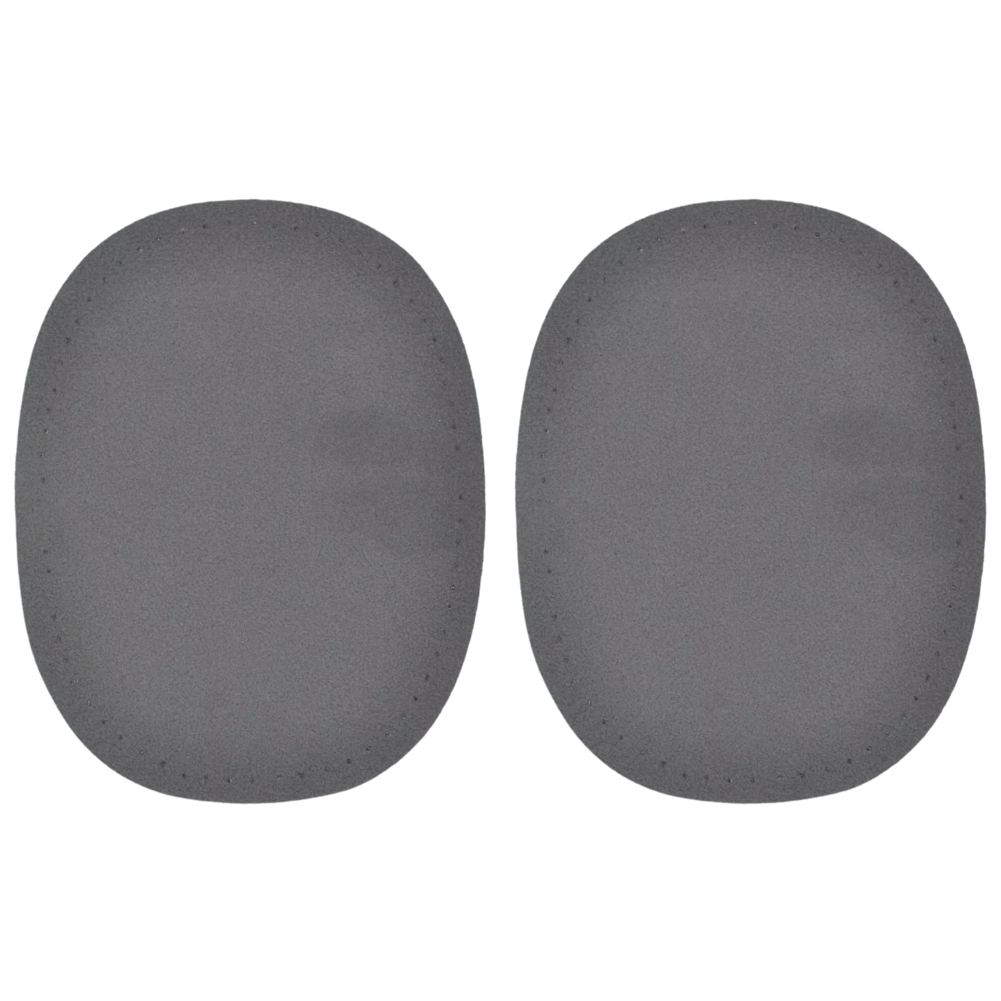 Kleiber Medium Grey Faux Velour Leather - 125mm x 100mm Elbow Patches