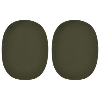 Kleiber Olive Green Faux Velour Leather - 125mm x 100mm Elbow Patches