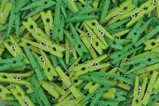 25mm Green Mix - Mini Wooden Craft Pegs