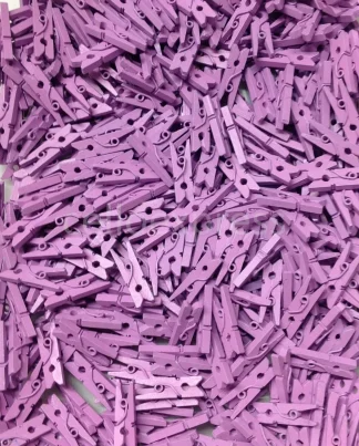 25mm Lavender - Mini Wooden Craft Pegs