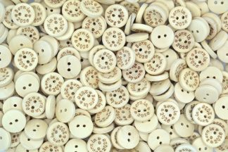 Printed Natural Wooden Buttons with Patterns or Quotes (Born in 2026 - 15mm)