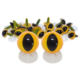 Yellow Cats Eyes Plastic Backs