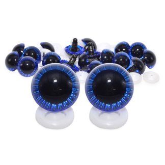 Blue Owl Eyes with Plastic Backs