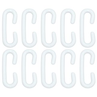 C Hooks White Plastic Hangers
