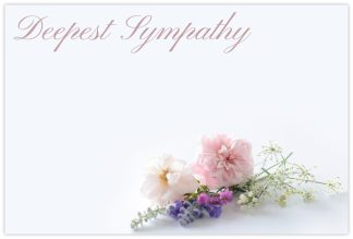 Deepest Sympathy (Laying Flowers) - 60mm x 90mm Florist Cards