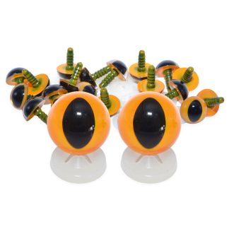 Light Orange Cats Eyes Plastic Backs