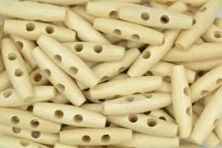 Duffle Coat Wooden Toggle Buttons - Natural 3 - 50mm x 12mm